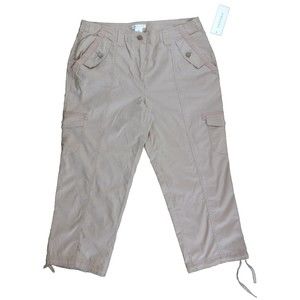 Hannah Khaki Cargo Pocket Capris Size 10 New With Tags